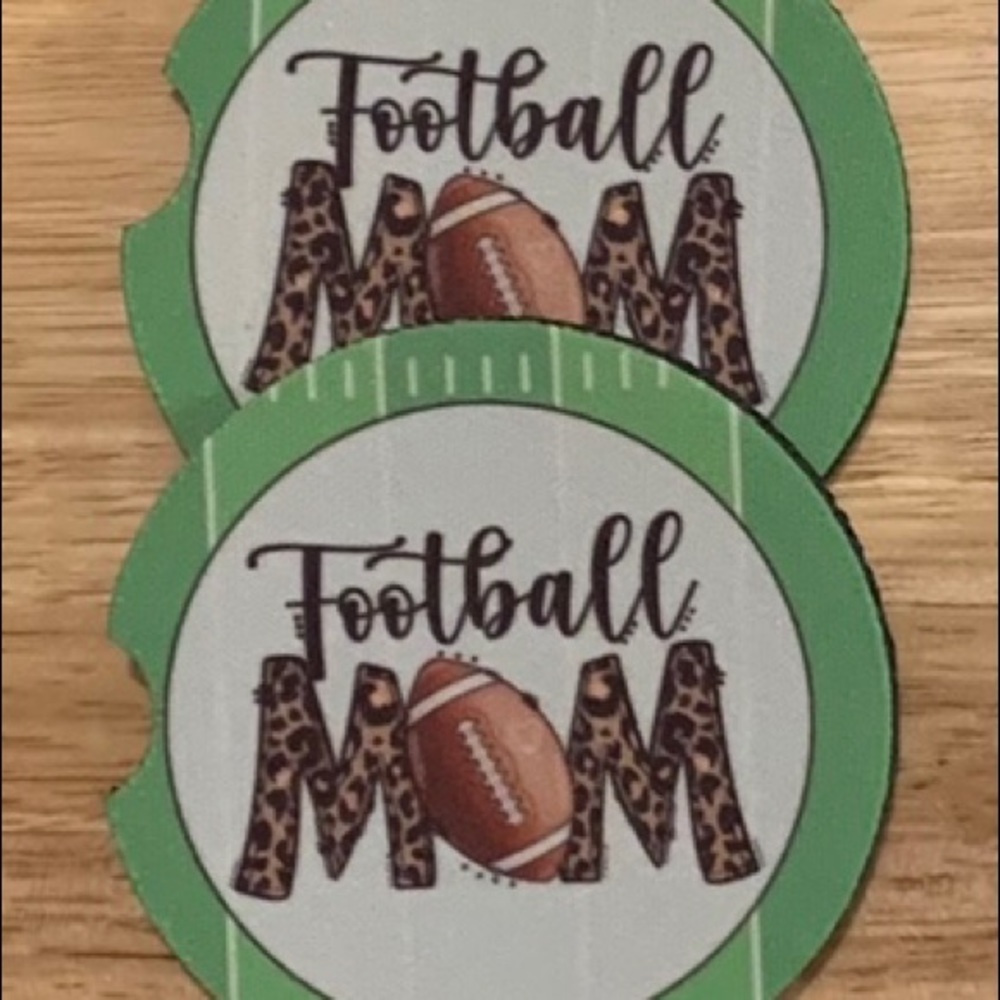 Football Mom Car Coasters